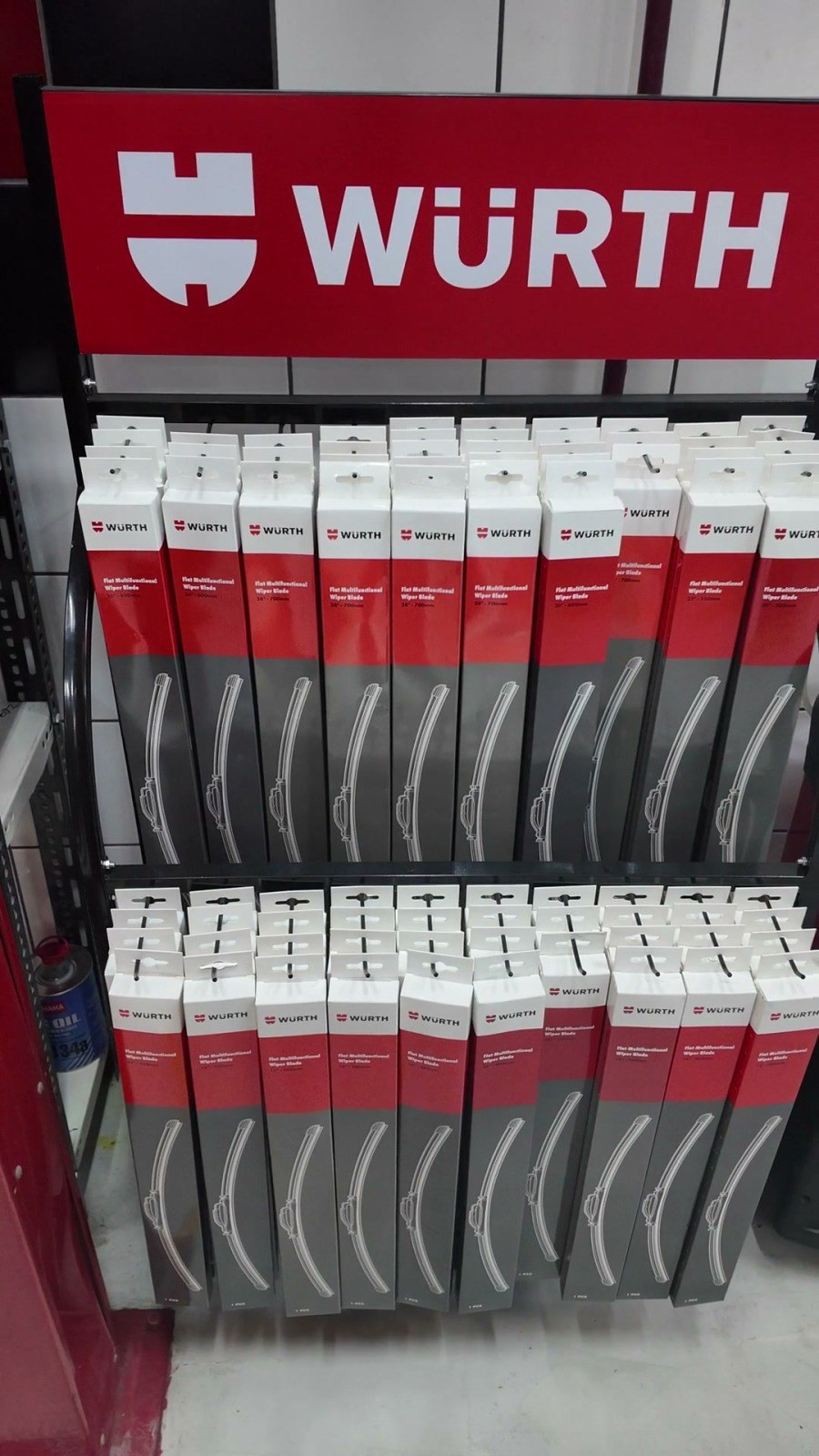 رفّ مسّاحات Würth في ورشة فيلوكار